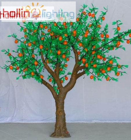 High Simulation LED Bonsai Fruit Tree Light Artificial LED Orange